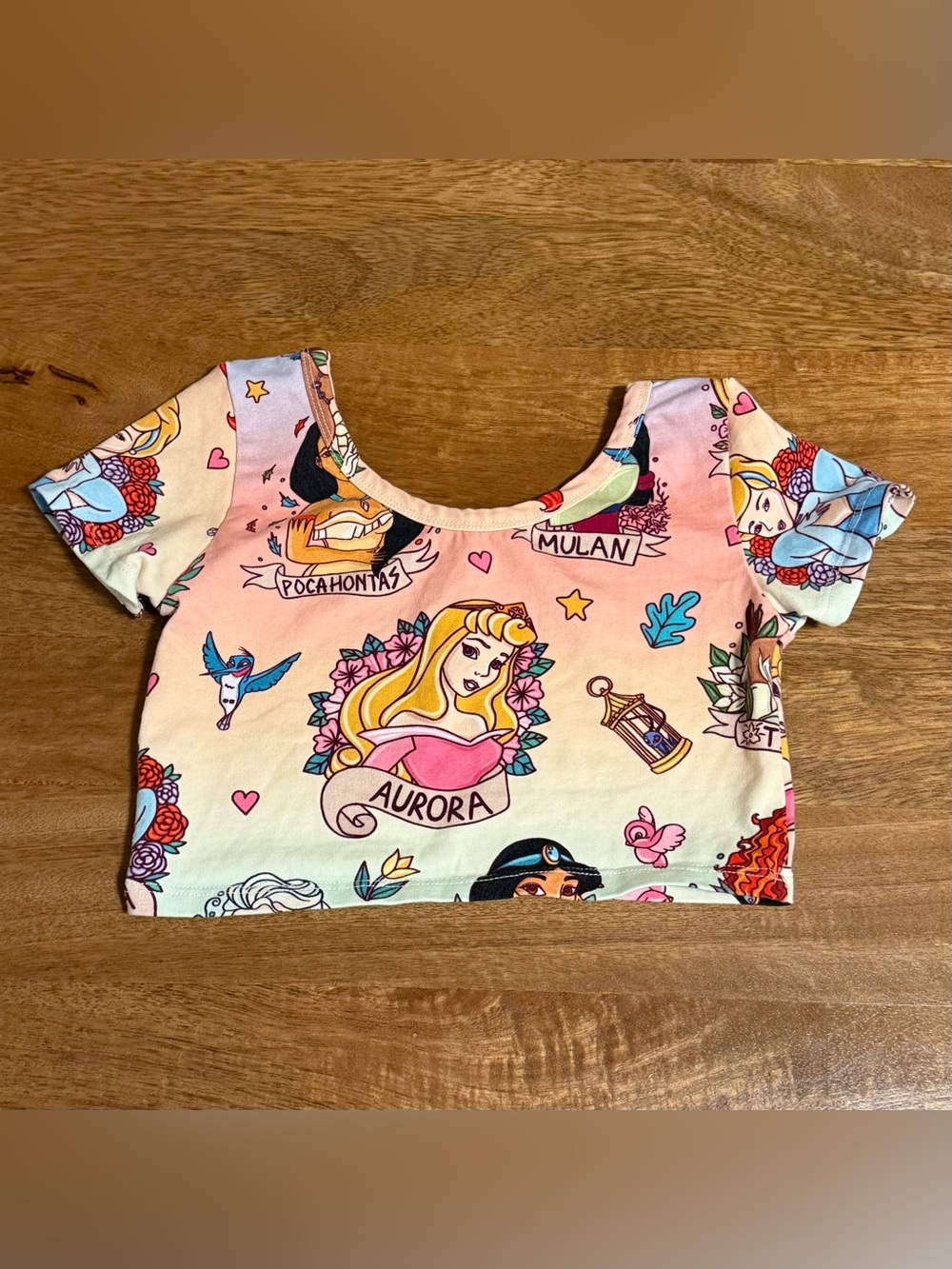Wild Rich Kids Girls' Disney Princess Crop Top